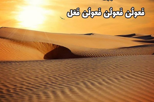 فَعولُن فَعولُن فَعولُن فَعَل