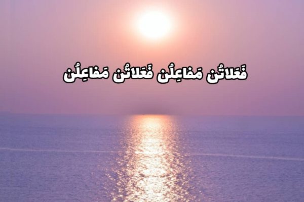 فَعَلاتُن مَفاعِلُن فَعَلاتُن مَفاعِلُن